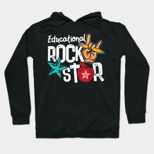 Educational Rockstar Teacher Gift Back to School Gift Hoodie